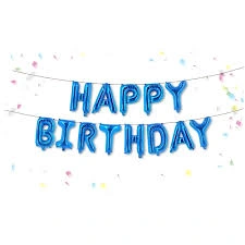 বার্থডে ফয়েল বেলুন বেনার সেট | Birthday foil balloon banner set 13pcs